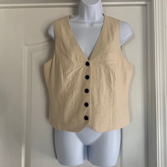 J. Crew, linen vest, size 8 - Picture 1 of 4